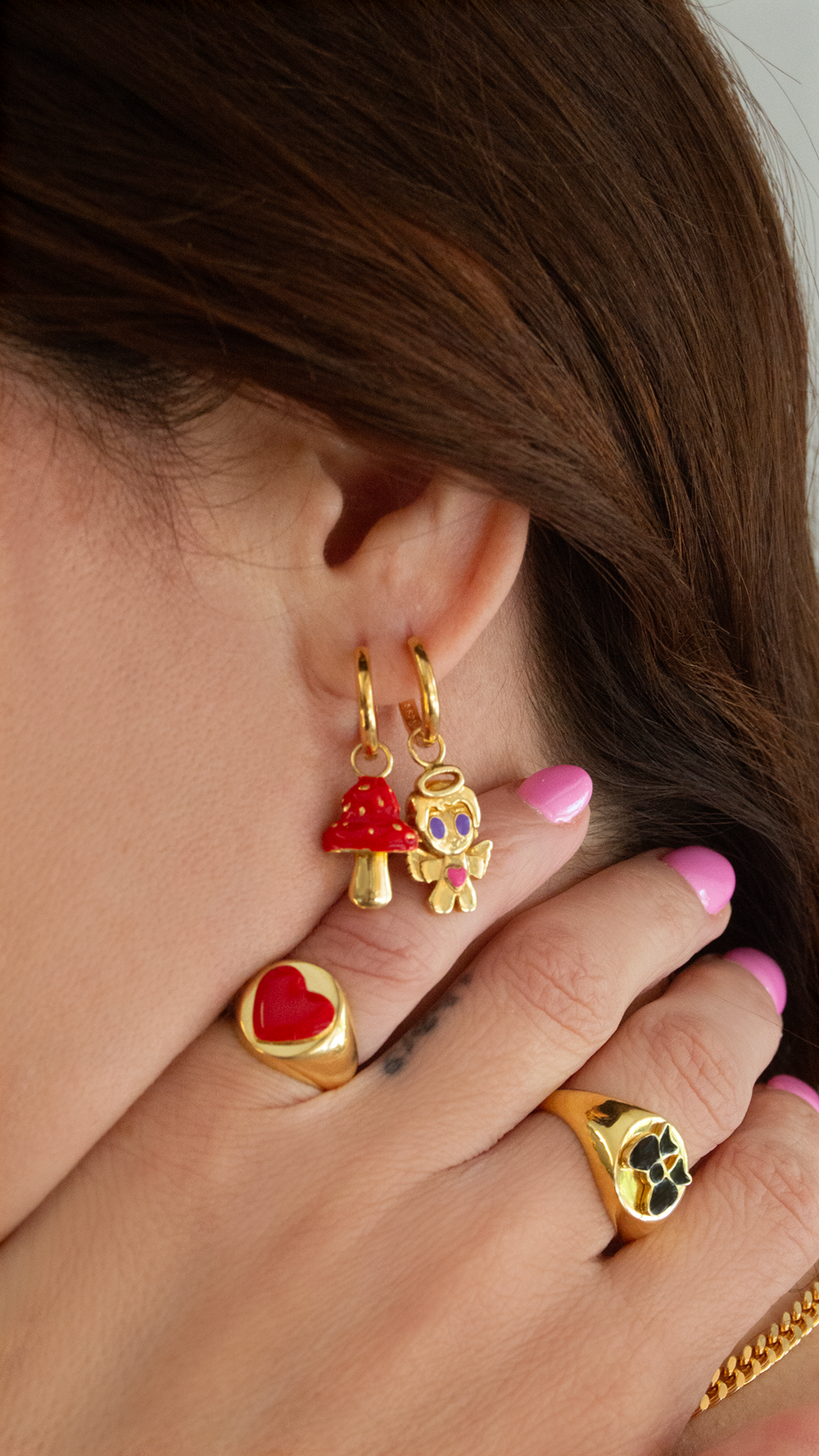 CHARM AND DROP EARRINGS – Wilhelmina Garcia CHARM AND DROP EARRINGS – Wilhelmina Garcia