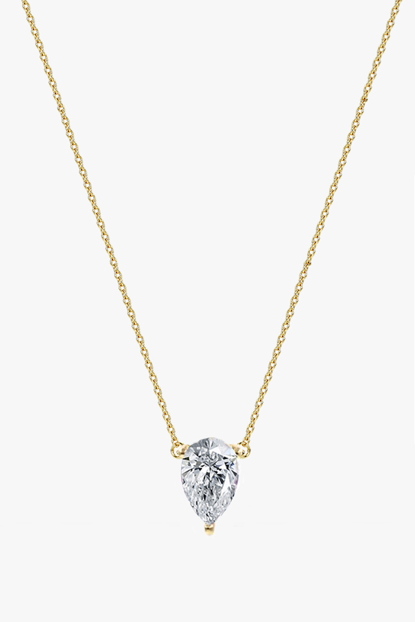 WG FINE- Pear Cut Lab-Grown Diamond Pendant