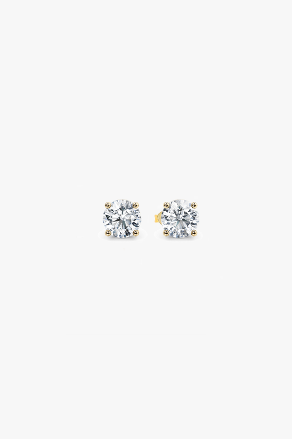 WG FINE- Round Cut Lab-Grown Diamond Studs