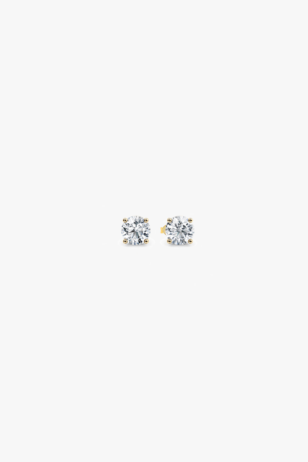 WG FINE- Round Cut Lab-Grown Diamond Studs