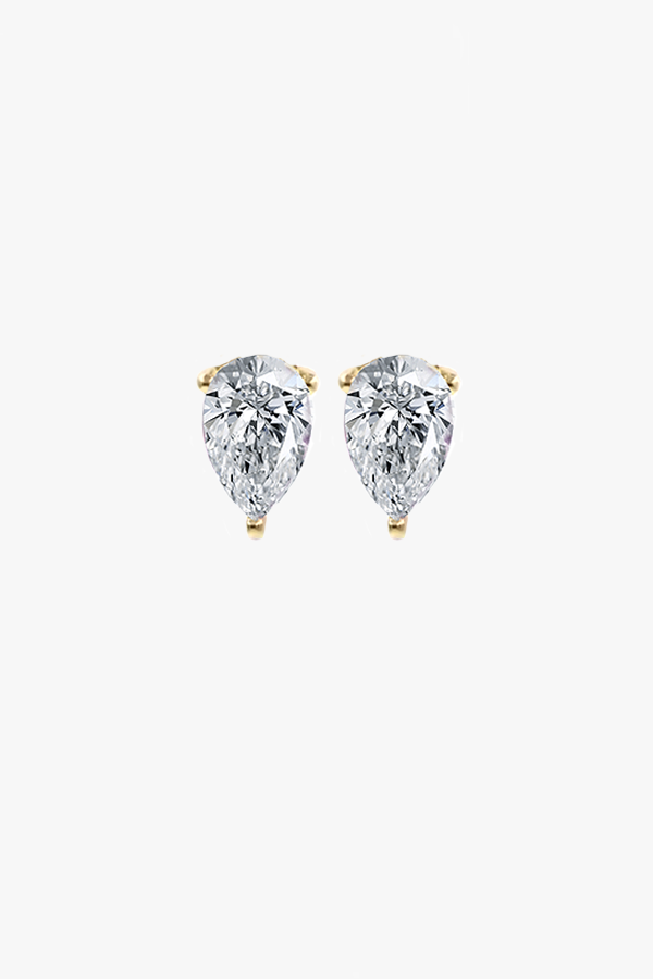 WG FINE- Pear Cut Lab-Grown Diamond Studs