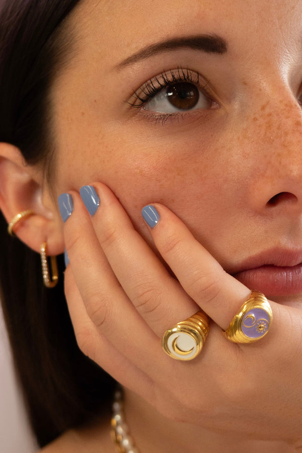 Gold Bloom Moonchild Ring