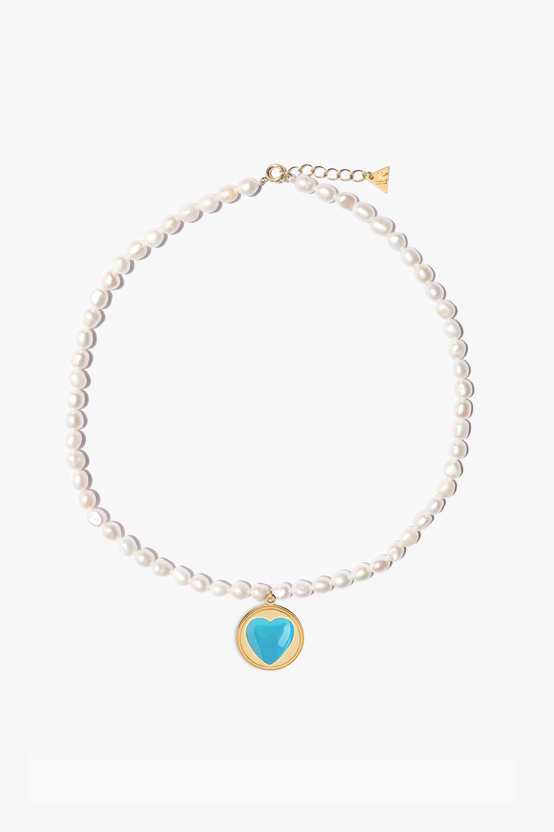Heart And Pearl Dating Necklace