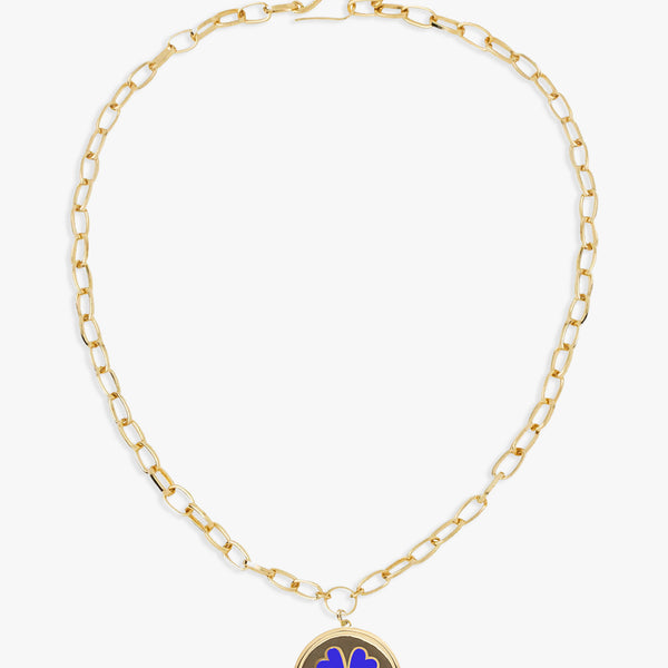 Gold Blue Clover Bracelet – Wilhelmina Garcia