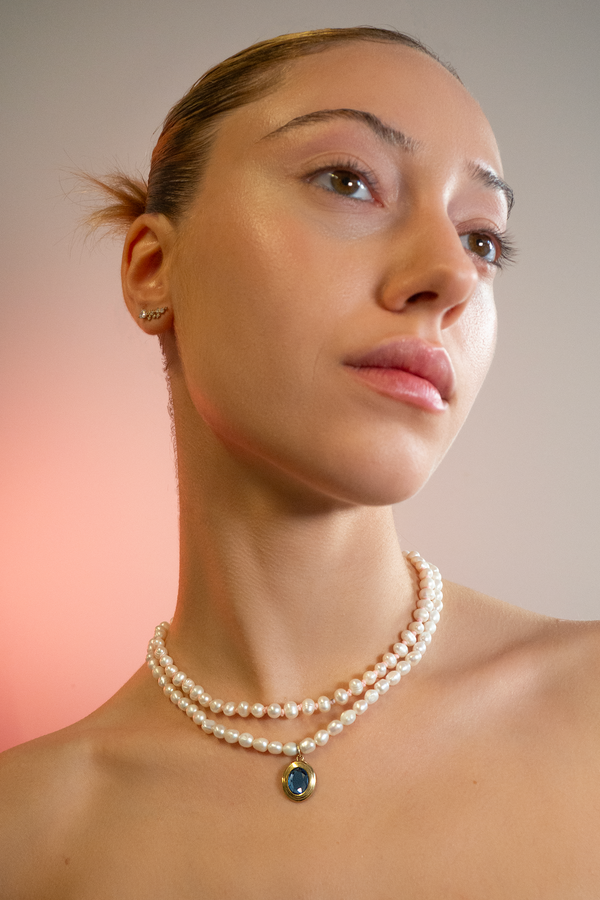 Knitted Pearl Necklace