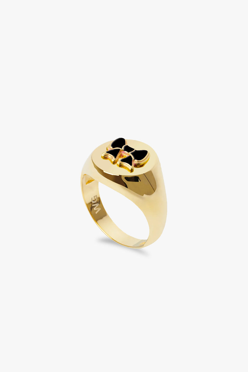 Minnie Bow Signet Ring