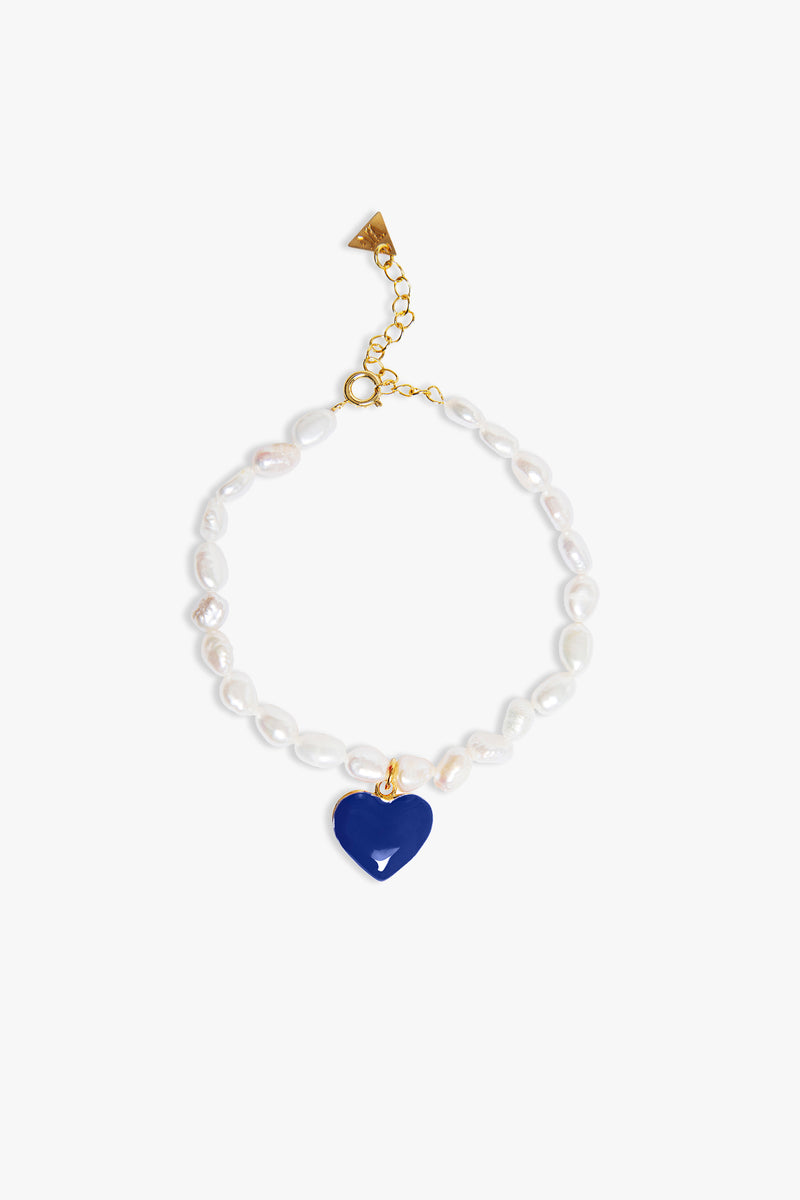 Heart And Pearl Dating Bracelet