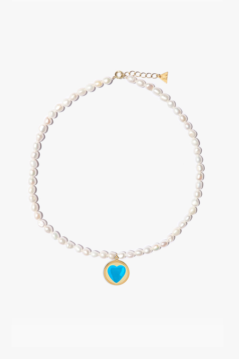 Heart And Pearl Dating Necklace