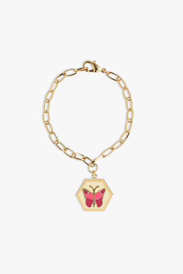 Gold Fire Butterfly Bracelet