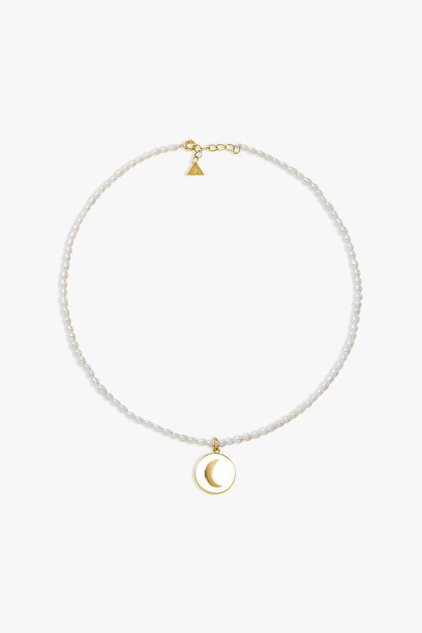 Gold Cosmic Love Pearl Necklace