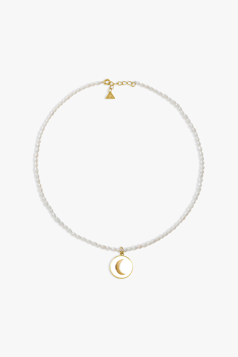 Gold Cosmic Love Pearl Necklace