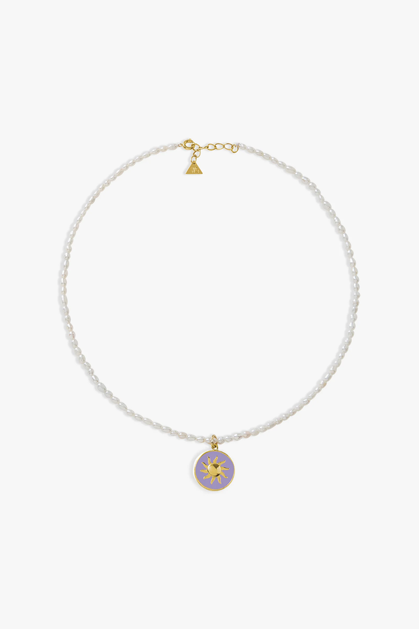 Gold Cosmic Love Pearl Necklace