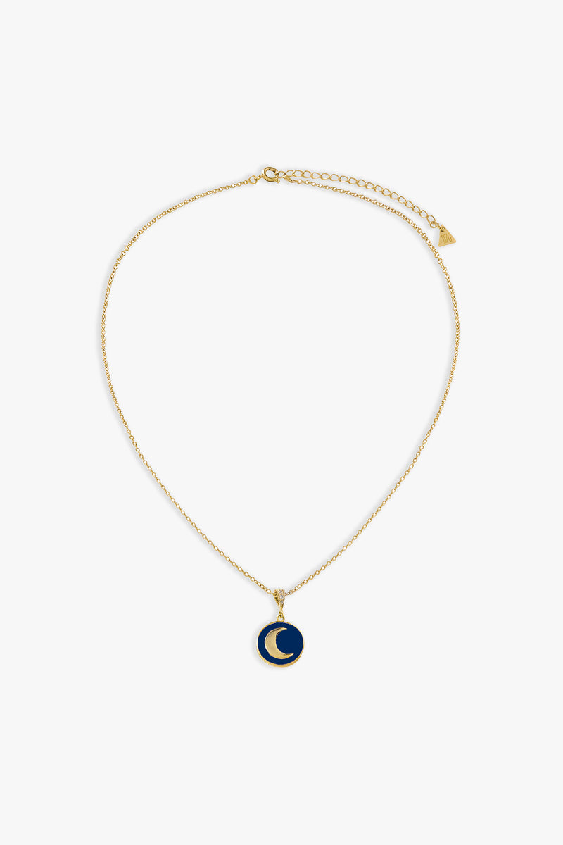 Gold Blue Cosmic Sparkle Necklace