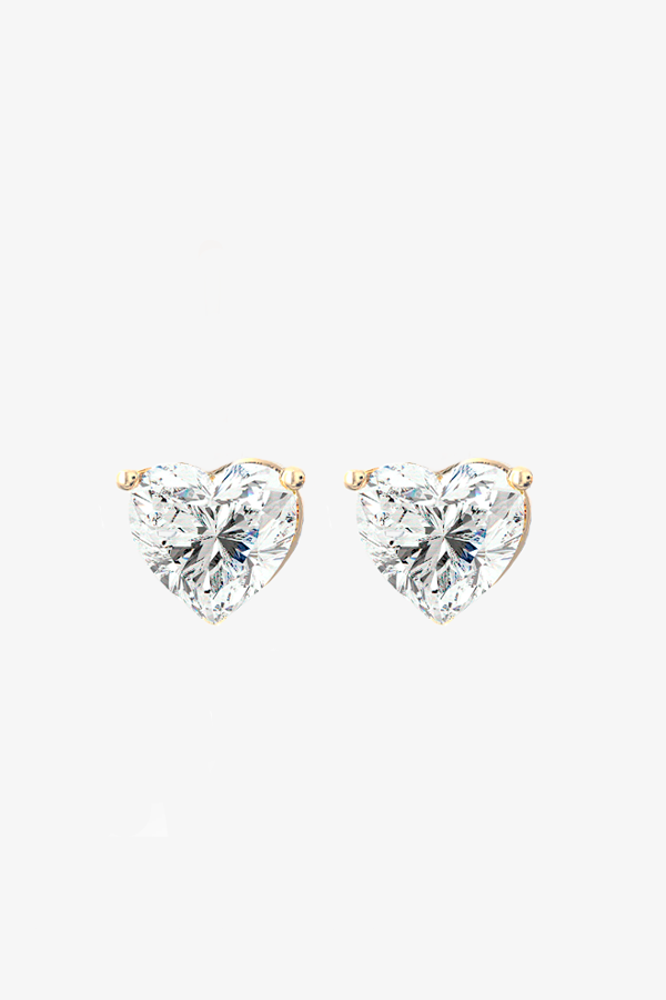 WG FINE- Heart Cut Lab-Grown Diamond Studs