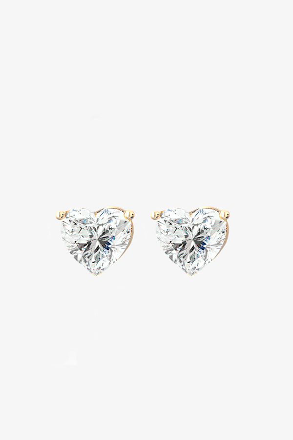 WG FINE- Heart Cut Lab-Grown Diamond Studs