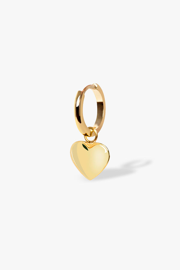 Gold Naked Heart Earring