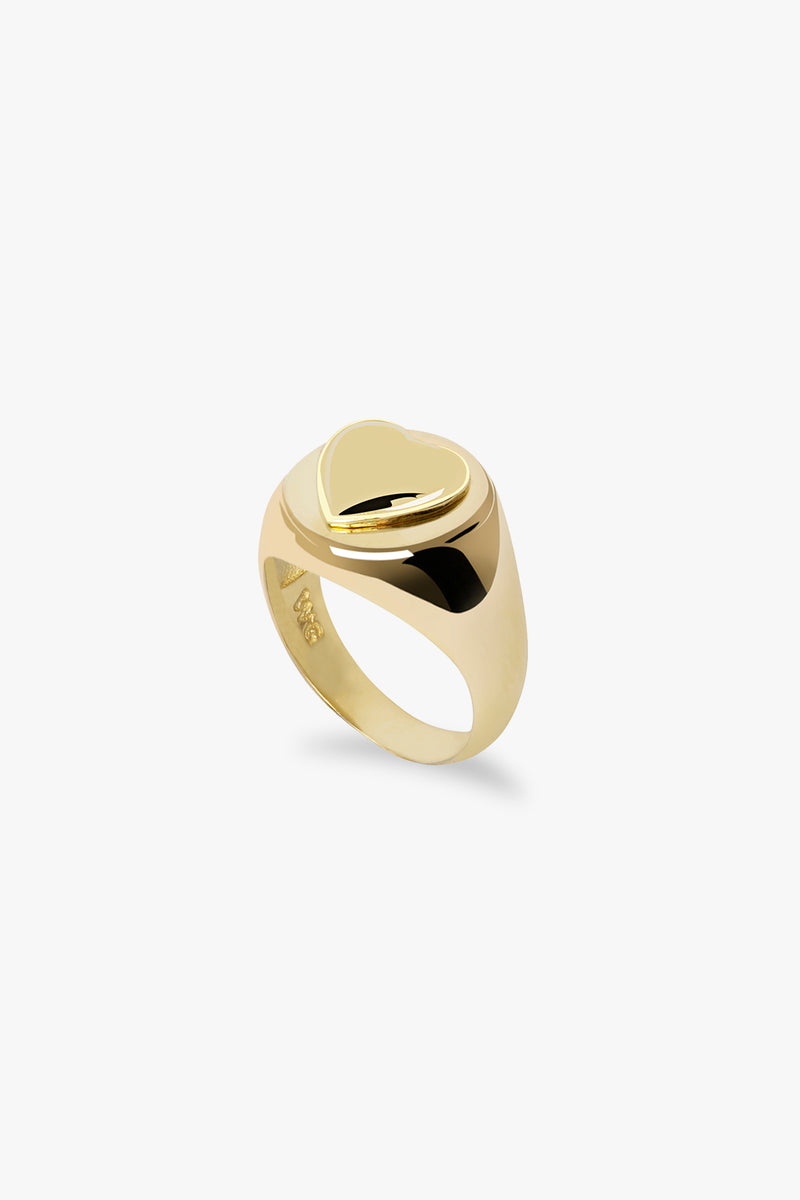Gold Naked Heart Ring