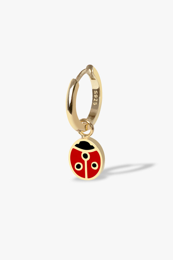 Gold Ladybug Earring
