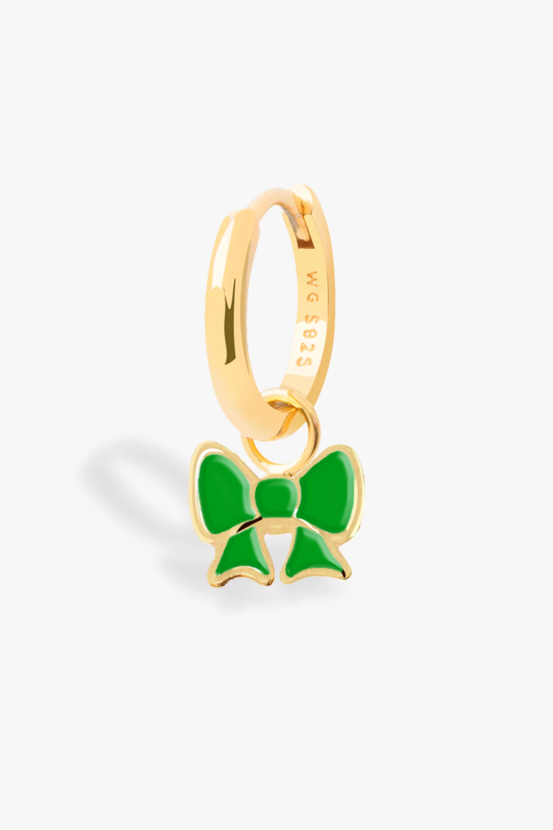 Minnie Bow Hoop Earring – Wilhelmina Garcia Minnie Bow Hoop Earring – Wilhelmina Garcia