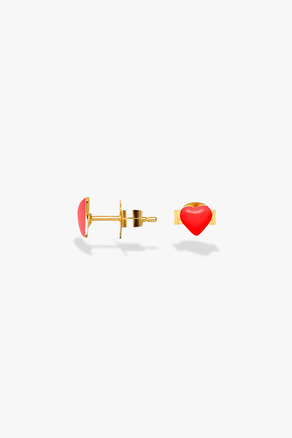 Red Heart Stud Earring