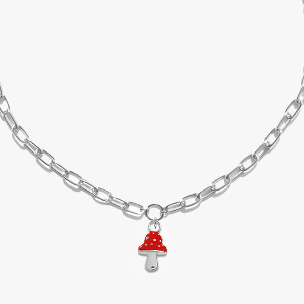 Silver Mush Love Necklace
