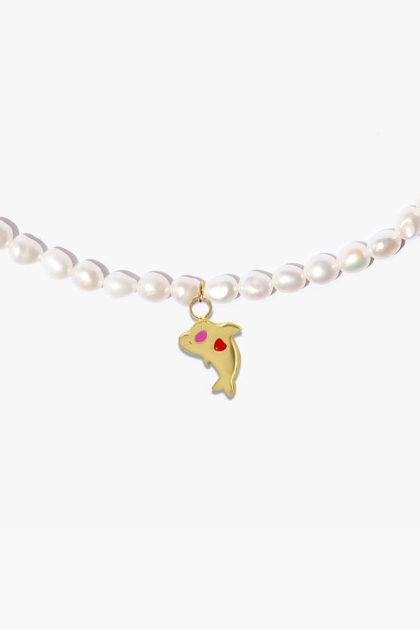 Happy Dolphin Baroque Necklace