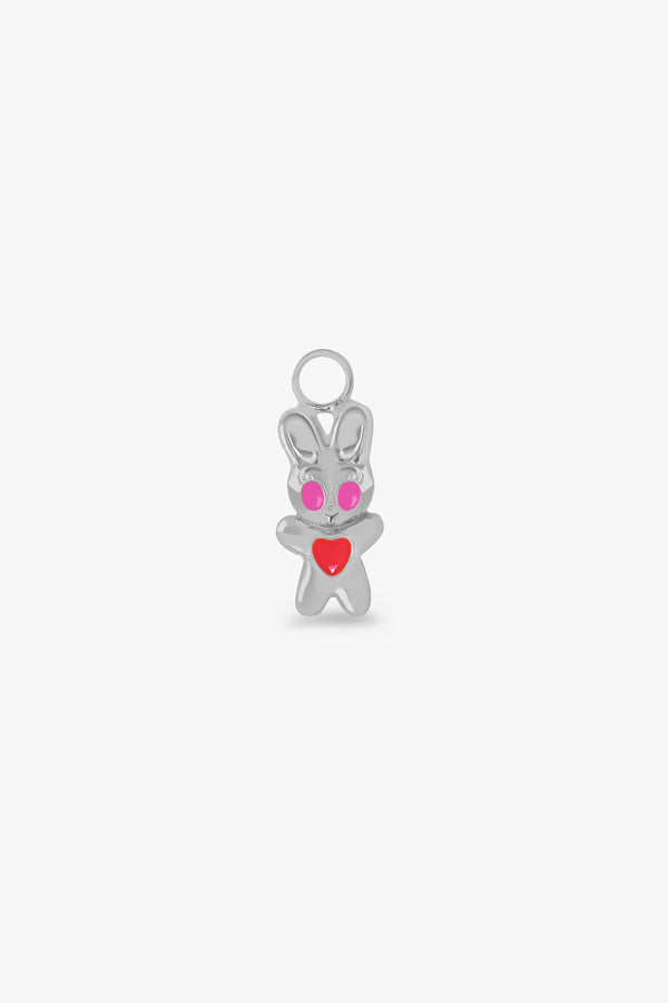 Silver Cool Bunny Charm