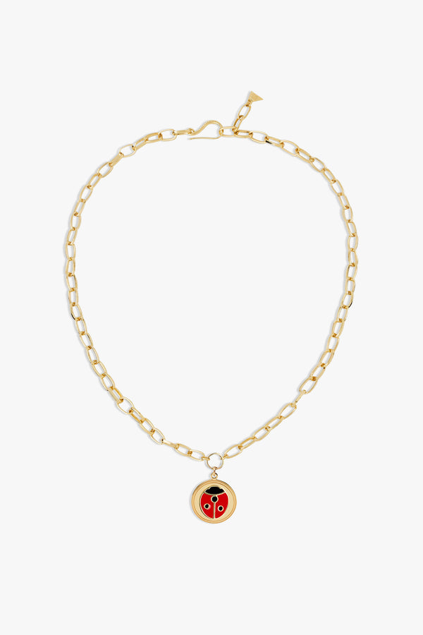 Gold Ladybug Necklace