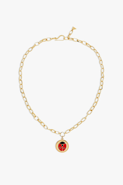 Sydney Evan Small Ruby Ladybug with Open Wings Necklace - ShopStyle