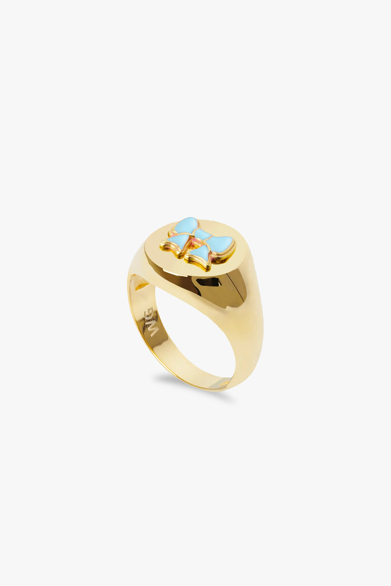 Minnie Bow Signet Ring