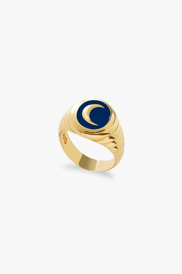 Gold Blue Moonchild Ring
