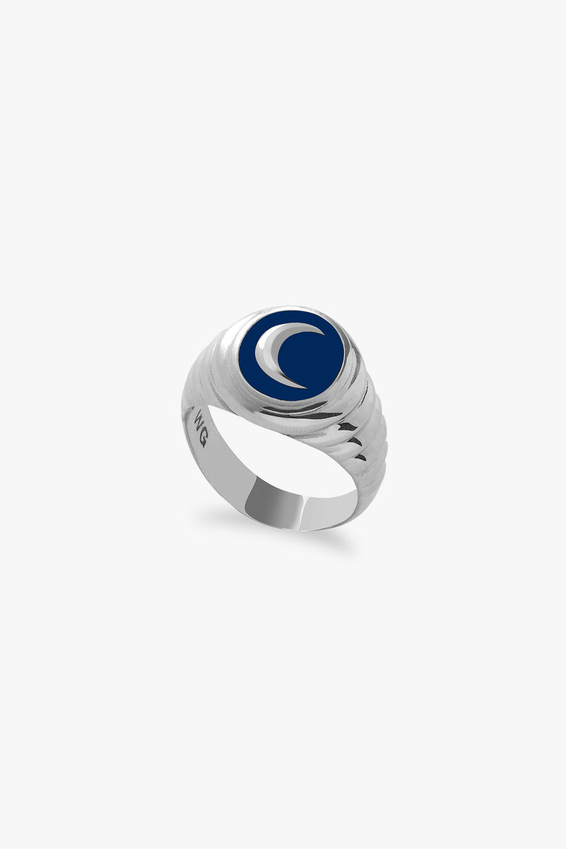 Silver Blue Moonchild Ring
