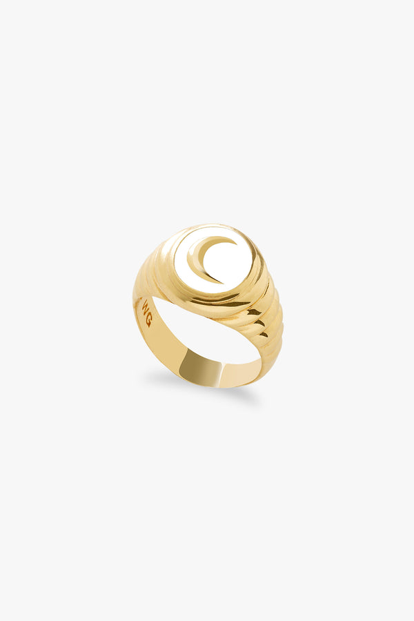 Gold Bloom Moonchild Ring