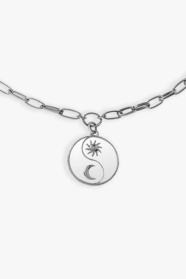 Silver Sparkling Eclipse Necklace