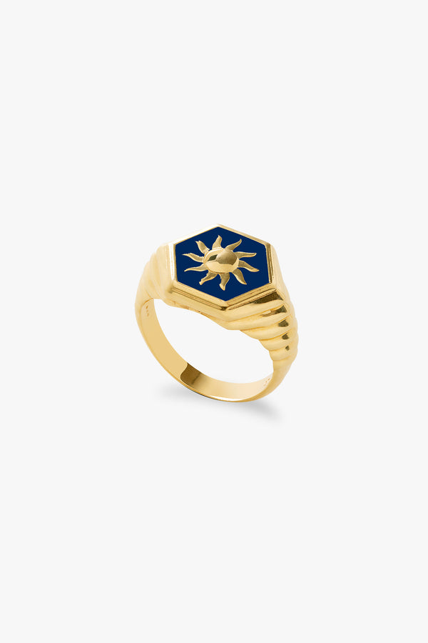 Gold Blue Sunlight Ring