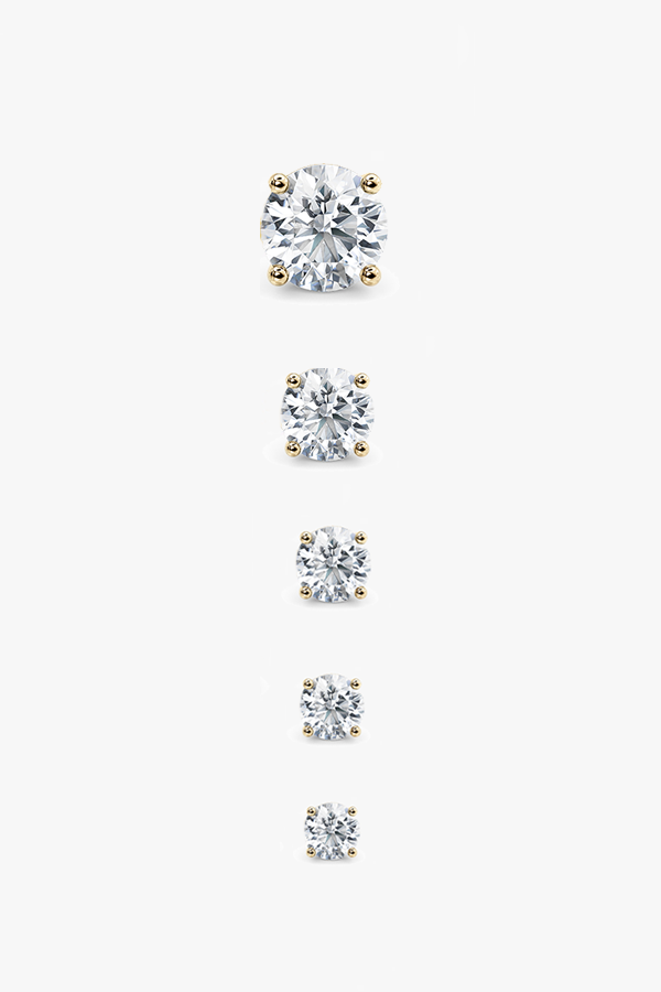 WG FINE- Round Cut Lab-Grown Diamond Studs