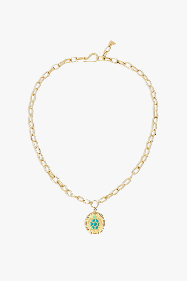 Gold Turtle Necklace