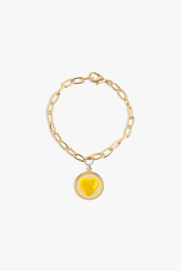 Gold Yellow Heart Bracelet