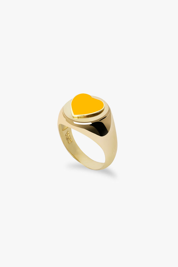 Gold Yellow Heart Ring