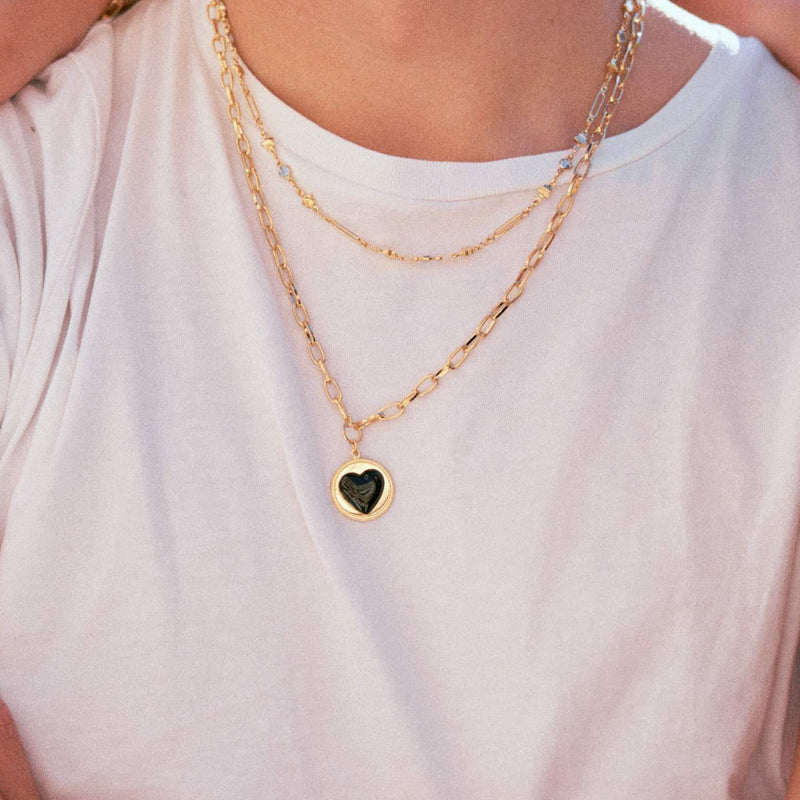 Gold Heart Necklace – Wilhelmina Garcia