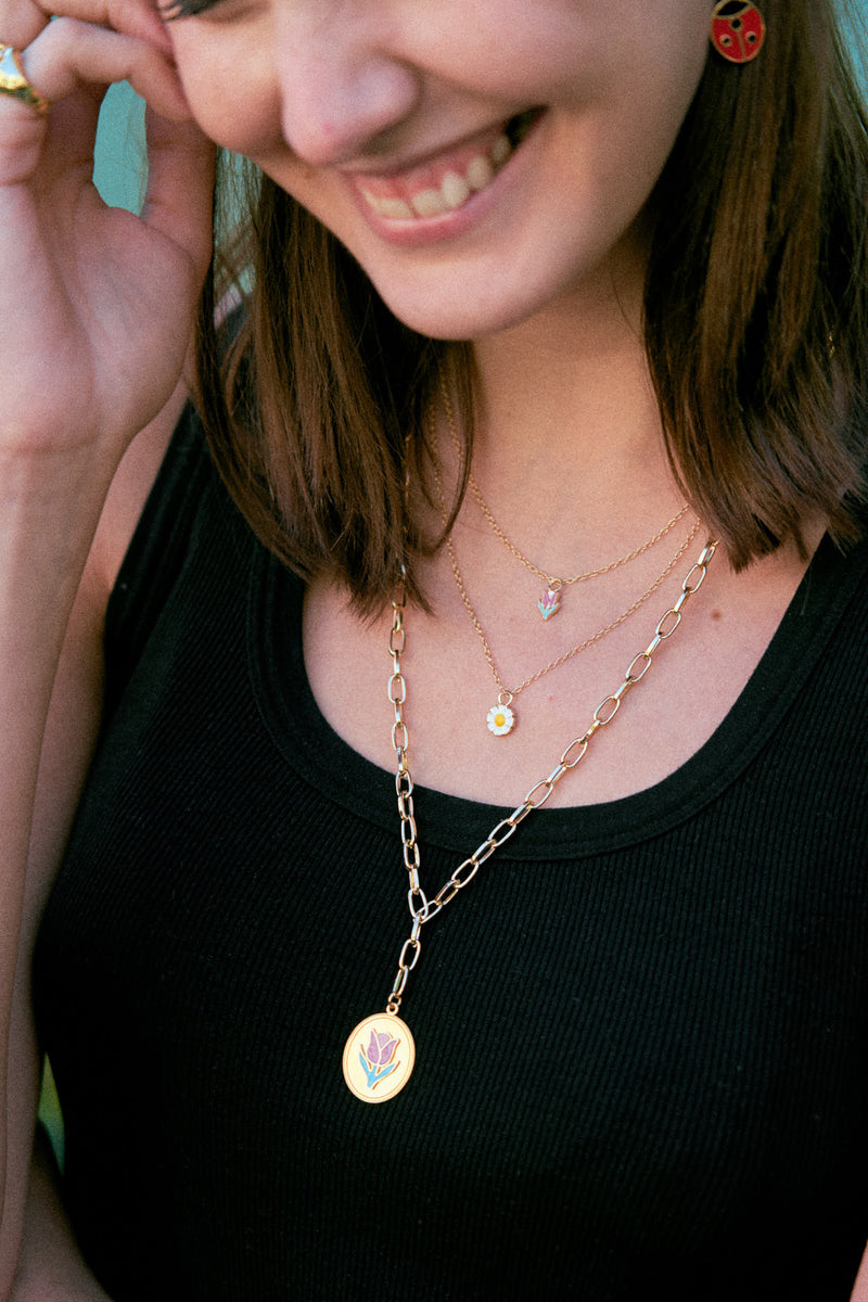 Gold Tulip Necklace